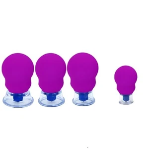Hunqia 4 pcs set, 5 elements needle magnetic silicone glass cupping device, f... - Picture 1 of 9