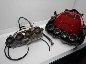 100%Work 03-04 HONDA CBR600RR Throttle Bodies Body Main Fuel Injector Air Box - Picture 1 of 10