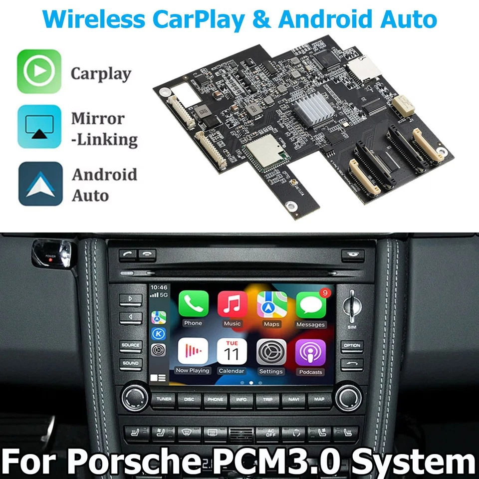 Wireless Carplay Android Auto For Porsche Cayenne Cayman 2009-2012 PCM3.0 7 inch - Image 1 of 4