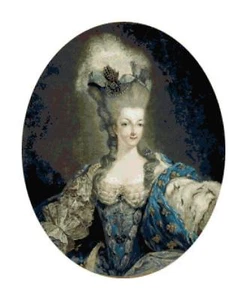Portrait of Marie Antoinette Counted Cross-Stitch Pattern Needlepoint - Bild 1 von 1