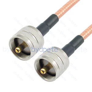UHF male PL259 PL-259 RG400 Cable RG-400 Coaxial Low Loss High quality RF 50ohm - Picture 1 of 7