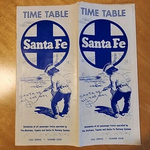 SANTA FE Eisenbahn ÖFFENTLICHE ZEITTAFELN Frühjahrs- und Sommerausgabe 1963 - 32 Seiten - Bild 1 von 7