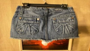 Billabong women’s blue denim distressed skirt size 1 - Picture 1 of 8