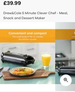 Nuevo Drew & Cole 5 Minute CleverChef Comidas Rápidas Antiadherente Máquina de Tortillas Huevo... - Imagen 1 de 8