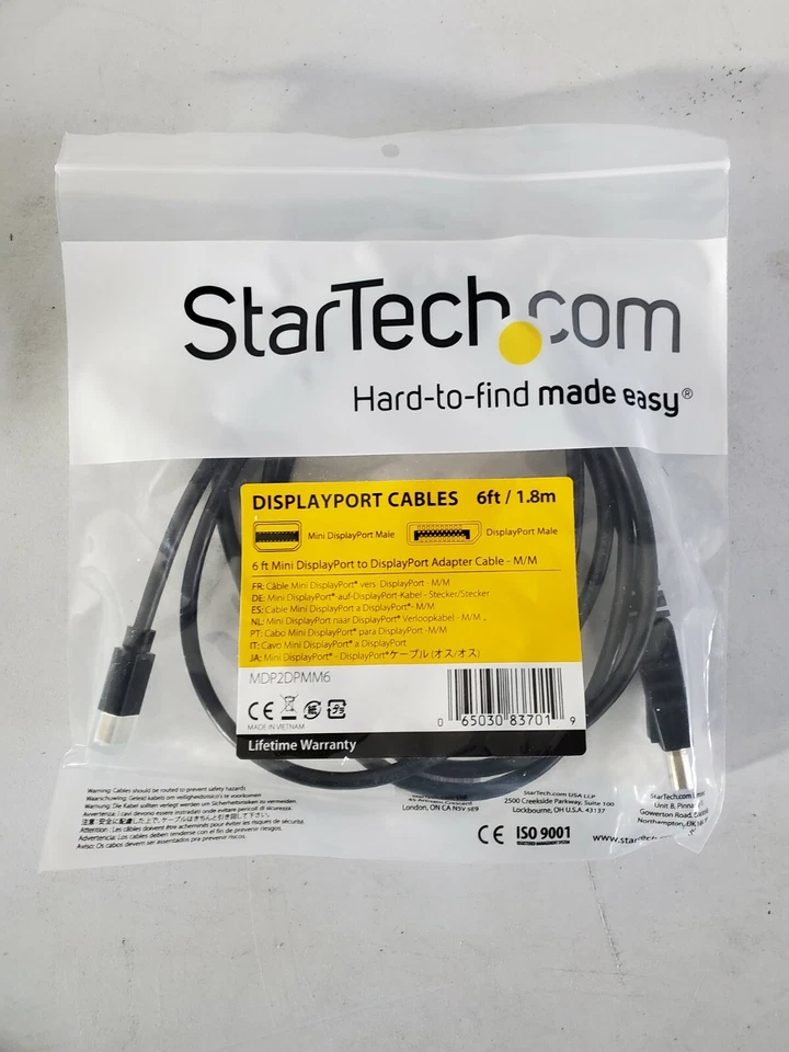 StarTech MDP2DPMM6 Dis­play­port-Ad­ap­ter Mini-DP, Mini Dis­play­Port _0,1_5 - Bild 1 von 3