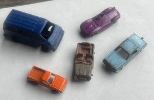 Lote De 5 Coches De Colección TOOTSIE TOYS Azul Dodge Van Jaguar Original Sin Restaurar EE. UU. - Imagen 1 de 17