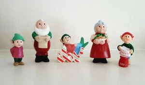 Punze Fröhliche Miniatur Herr Frau Claus Freude Elfe Elfen Lot - Bild 1 von 5
