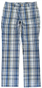 NUEVO VINEYARD VINES VERDE AZUL BLANCO CUADROS SLIM FIT PANTALONES ROMPEDORES TALLA 32 32x32 - Imagen 1 de 7