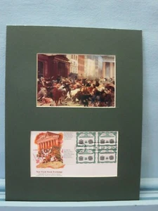 Wall Street and the New York Stock Exchange & First Day Cover of its stamp - Picture 1 of 2