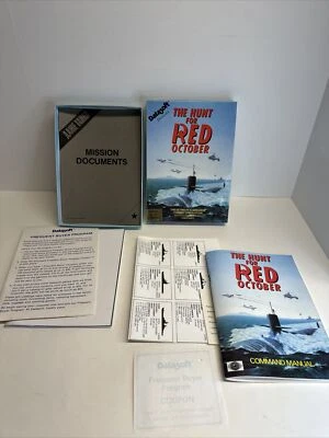 Commodore 64 Big Box Game- The Hunt for Red October - 1987 - Box manuals no game - Image 1 of 4