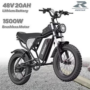 Ridstar Electric Bike 1500W 48V 20Ah Battery 20" Rugged tire Ebike Self-pickup - Picture 1 of 17