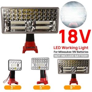 40W 9W Cordless Flashlight for Milwaukee 18V Li-ion Battery LED Work Light Torch - Picture 1 of 20