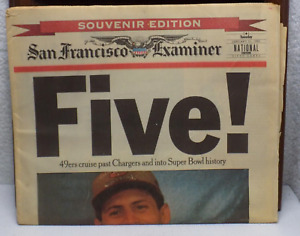 SAN FRANCISCO 49'ERS - SOUVENIR EDITION SAN FRANCISCO EXAMINER 5th SUPER BOWL