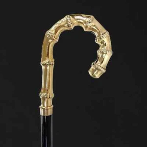 Elegant Gold-Plated 24K Bamboo-Shaped Walking Stick Elegant Gold-Plated 24K Bamb - Picture 1 of 5