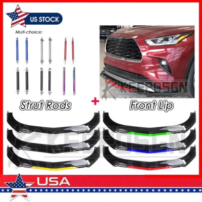 Parachoques delantero para Toyota Highlander GlOSSY + varillas de puntal Foto 1 de 4