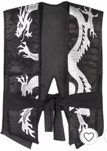 Child Black Ninja Tabard Costume. Included Only the Vest And the Belt. - Picture 1 of 2
