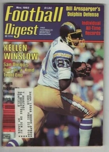 Football Digest Mag Kellen Winslow Bill Arnsparger November 1983 071721nonr - Picture 1 of 1