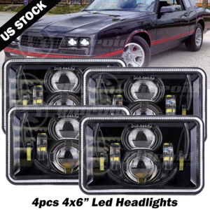 Faro LED 4X6" Hi/Lo bombilla cristalino sellado faro 4 juego 120W - Imagen 1 de 12