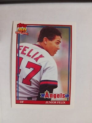 1991 Topps Traded Bright Back Two Star 40T Junior Felix - Image 1 of 2