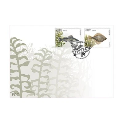 FDC of ESTONIA 2024 - EUROPA - Underwater fauna The zander The Baltic flounder - Image 1 of 3