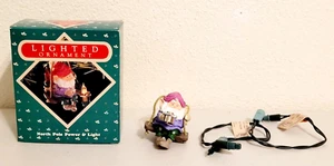 Vintage 1987 Hallmark NORTH POLE POWER AND LIGHT Magic Lighted Ornament w/Box - Picture 1 of 6