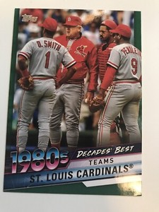 2020 Topps Series 2 Cardinals Team Decades’ Best Green Parallel #53 - Cardinals