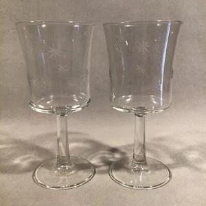 PV08895 Mid Century Glas Javit STARBRIGHT 8 Unzen Wasserkelch - 2 Stück - Bild 1 von 5