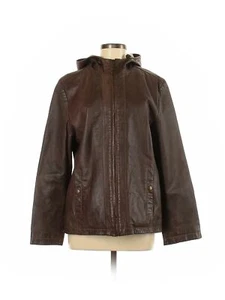 Columbia Women Brown Leather Jacket M - Picture 1 of 2
