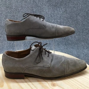 Florsheim Dress Shoes Mens 12 D Oxford Gray Suede Round Toe Lace Up Casual - Picture 1 of 17