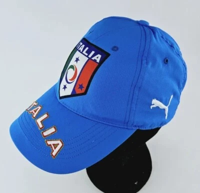 PUMA Itlaia Soccer Hat Cap Strap Back Blue Italy Futbol One Size Adjustable - Image 1 of 4