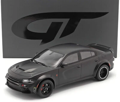DODGE CHARGER SRT HELLCAT WIDEBODY 2020 NERO OPACO GT SPIRIT GT301 1:18 AUTO USA - Immagine 1 di 4