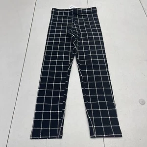 Old Navy Black Built In Tough Plaid Leggings Youth Girls Small New - Picture 1 of 6
