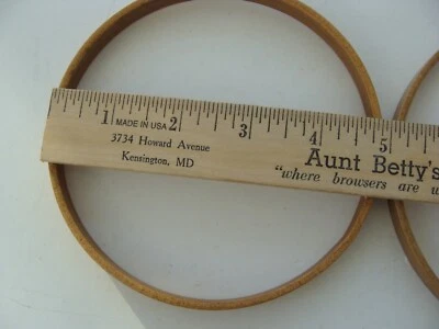 VTG 5” Seasoned Wood Embroidery Hoop Needlepoint Cross Stitch, No Felt - Image 1 of 4