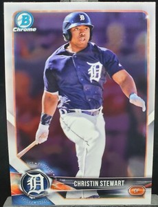 2018 Bowman Christin Stewart Chrome Prospect BCP130 Tigers A207