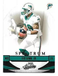 Playoff Absolute Memorabilia Spectrum Silver 2008/100 Ted Ginn Jr #80 Dolphins - Imagen 1 de 2