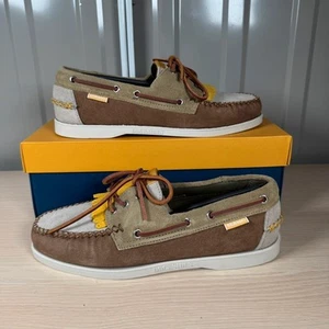 Universal Works x Sebago Portland Multi-Tone Boat Shoe Brown / Grey Size UK 8 - Picture 1 of 14