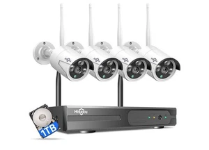Wireless Security Camera System, Expandable 16CH 4K 4 Camera Night Vision - Picture 1 of 8