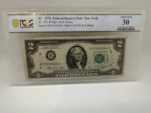 1976 Fr .1935-B, $2 Dollar Bill, New York , PCGS 30, Serial Number Has Two Pairs - Picture 1 of 4