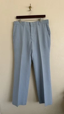Vintage 1970s Levi’s Tailored Action Slacks – Sta-Prest – Mens 33.5 x 31 – Blue - Image 1 of 4