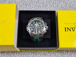 Reloj para hombre Invicta Venom fecha cronógrafo GMT cuarzo esfera verde # 47759 en caja - Imagen 1 de 4