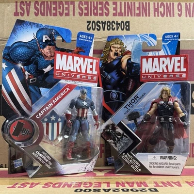 "Lote de figuras de acción Ages of Thunder Thor y Capitán América Universo Marvel 3,75""" Foto 1 de 4