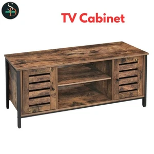 TV Stand TV Console Unit with Shelves Cabinet with Storage Louvered Door VASAGLE - Picture 1 of 5