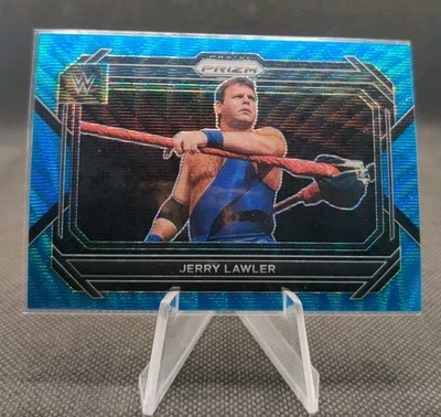2023 Panini Prizm WWE Blue Wave Prizm #14 Jerry Lawler Wrestling Card - Image 1 of 2