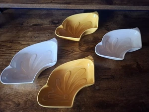 Vintage California Pottery Lazy Susan 4-teiliges Set USA L54 Snackschale Mais Snacks - Bild 1 von 6