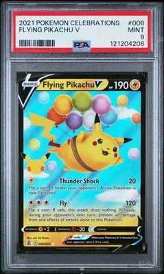 2021 POKEMON CELEBRATIONS #006 FLYING PIKACHU V PSA 9 Mint - Image 1 of 2