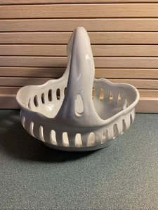 Vintage Ceramic Basket White By J. Godinger & Company - Picture 1 of 5