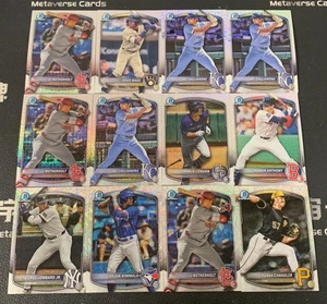 2025 Bowman Chrome Prospects Lazer Refractor Lot 12 Nimmala Condon Caglianone - Picture 1 of 2