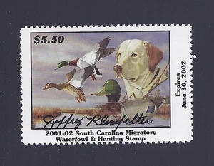 SOUTH CAROLINA   SC21   WATERFOWL DUCK STAMP 2001  MNH     ARTIST SIGNED - Picture 1 of 1