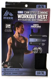 RBX 2-1n-1 Cami Style Slimming Workout Vest Adjustable Waist Trimmer LG/XL Woman - Picture 1 of 5