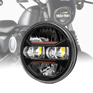 5.75 LED Headlights for Harley Dyna Sportster Iron 883 Street Rod Street Softail - Picture 1 of 11